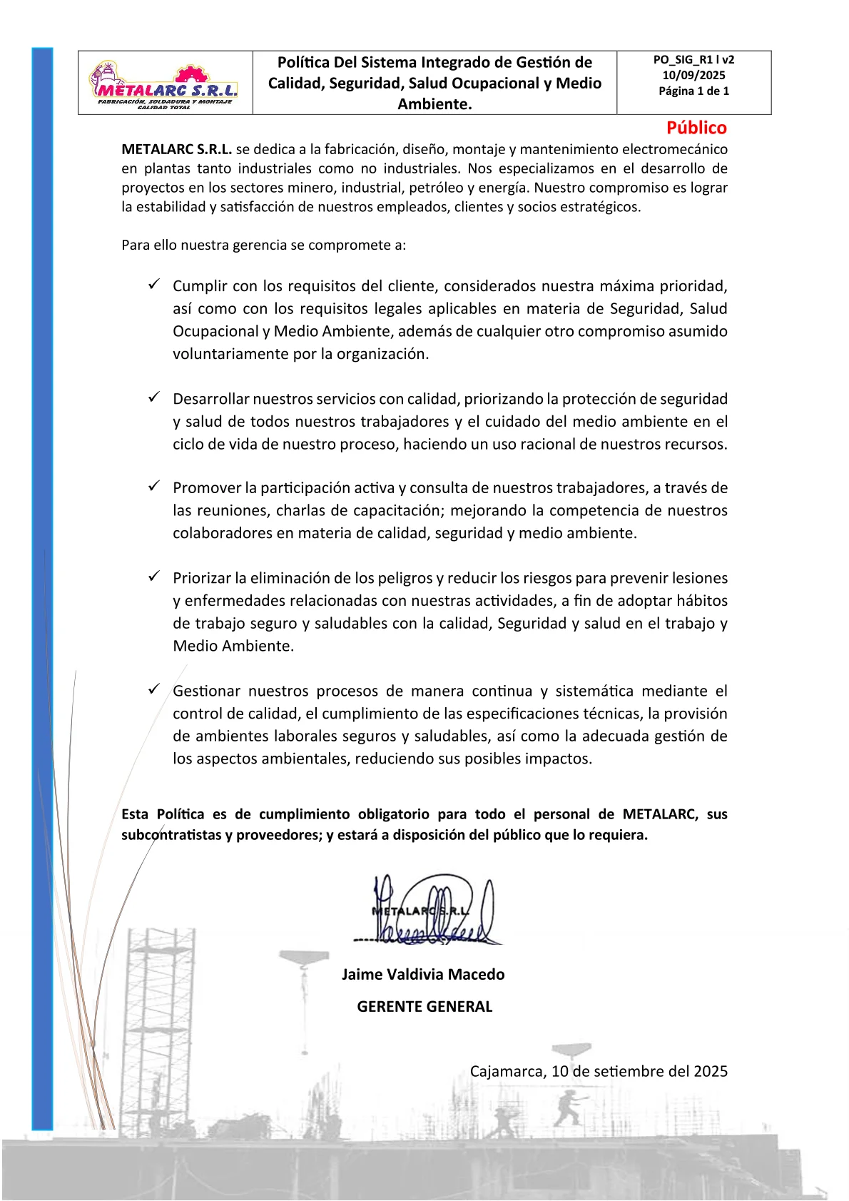 Política Integrada SIG